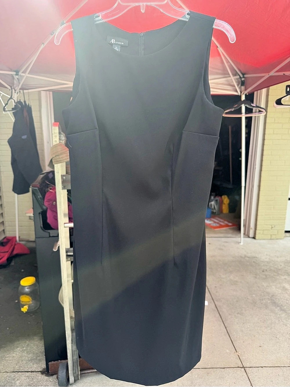 AB Studio Black Sleeveless Midi Dress Size 12